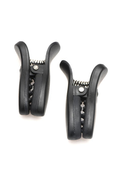 XR Brands - Dark Grip Vibrating Nipple Clamps - Black
