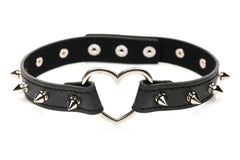 XR Brands - Spiked Heart Choker - Black