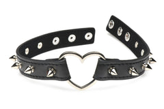 XR Brands - Spiked Heart Choker - Black