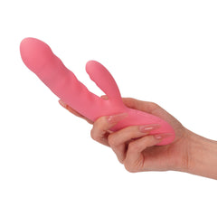 SVAKOM - Avery Thrusting Rabbit Vibrator - Strawberry Pink
