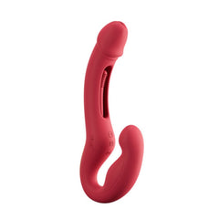 HoneyPlayBox - App-Controlled Strapless Couples Vibrator - Red