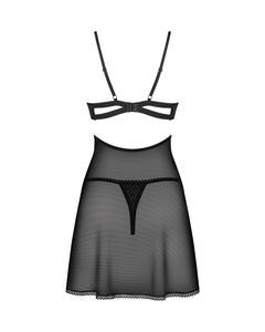 Obsessive - Nutris Babydoll & Thong - Black