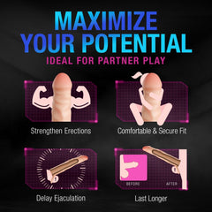 Blush - Performance Plus Silicone Penis Extender - 6.3 cm