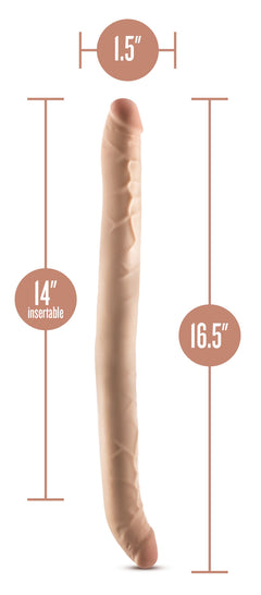 Dr Skin - Dr. Skin Plus 16.5” Posable Double Dong Beige