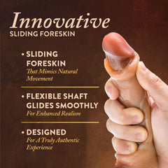 Blush - Renaissance DaVinci Sliding Foreskin Dildo - 20 cm