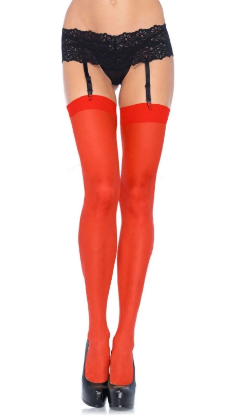 Leg Avenue - Sheer Stockings - Red