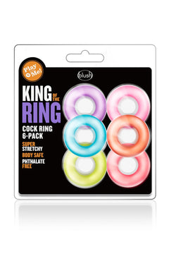 Blush - Play With Me King of the Ring Cock Ring Set 6-Pack