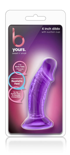 B Yours - Sweet N' Small 4 Inch Dildo with Suction Cup - Purple