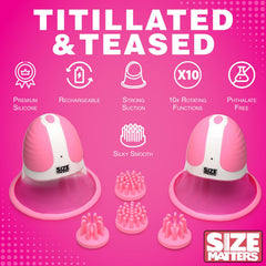 SIZE MATTERS - Rotating Nipple Suckers - 4 Attachments