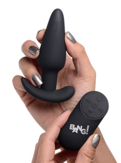 BANG! - Vibrating Butt Plug with Remote Control - Black