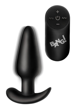 BANG! - Vibrating Butt Plug with Remote Control - Black