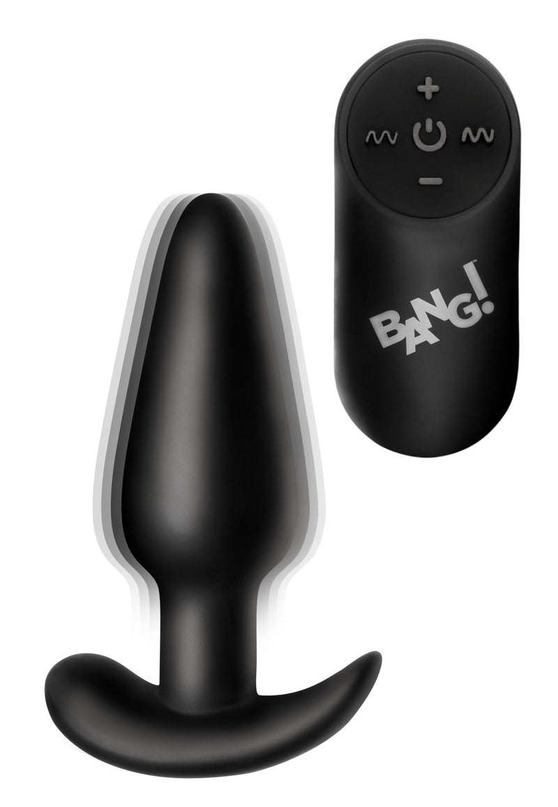 BANG! - Vibrating Butt Plug with Remote Control - Black