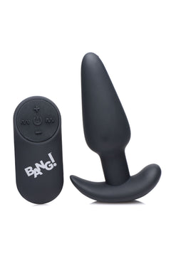 BANG! - Vibrating Butt Plug with Remote Control - Black