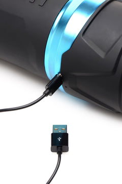 THE MILKER - Intense  Masturbator Suction & Vibration - Black/Blue