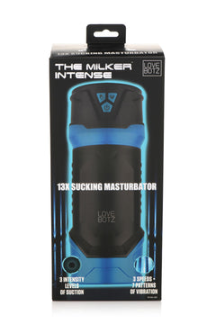 THE MILKER - Intense  Masturbator Suction & Vibration - Black/Blue