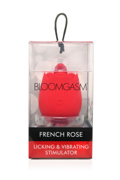 BLOOMGASM - French Rose Licking & Vibrating Stimulator - Red