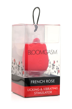 BLOOMGASM - French Rose Licking & Vibrating Stimulator - Red