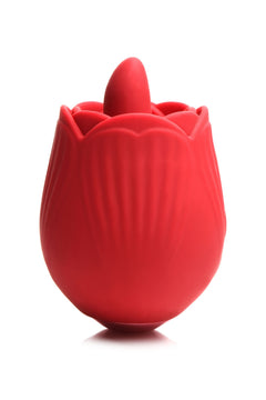 BLOOMGASM - French Rose Licking & Vibrating Stimulator - Red