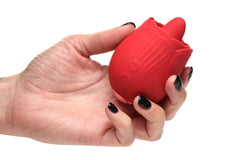 BLOOMGASM - French Rose Licking & Vibrating Stimulator - Red