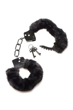 XR Brands - Cuffed In Fur Handcuffs - Black