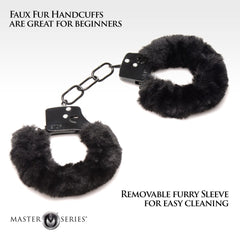XR Brands - Cuffed In Fur Handcuffs - Black