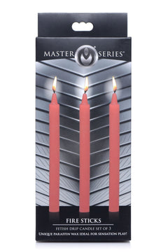 XR Brands - Fire Sticks Fetish Drip Candles - Red