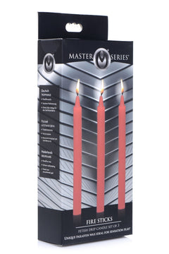 XR Brands - Fire Sticks Fetish Drip Candles - Red
