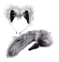 TAILZ - Grey Wolf Tail Plug & Ears Set
