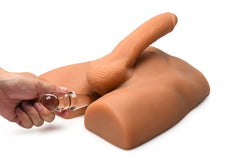 JOCK - Ass Masturbator with Posable Dildo - Medium Tone