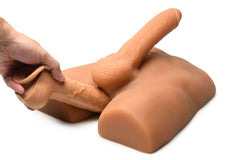 JOCK - Ass Masturbator with Posable Dildo - Medium Tone