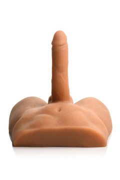 JOCK - Ass Masturbator with Posable Dildo - Medium Tone