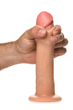 JOCK - Real Skin Vibrating Dildo - 8" & Light Skin