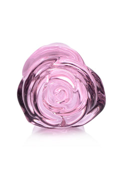 BOOTY SPARKS - Rose Glass Anal Plug Small - Pink