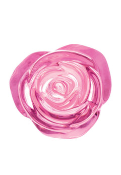 BOOTY SPARKS - Rose Glass Anal Plug Small - Pink