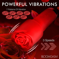 BLOOMGASM - Pleasure Rose Mini Wand Vibrator - Red