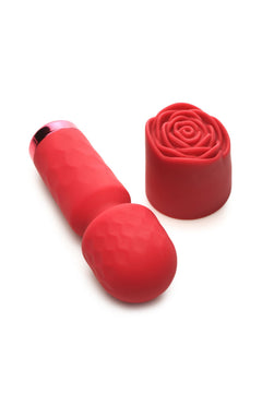 BLOOMGASM - Pleasure Rose Mini Wand Vibrator - Red
