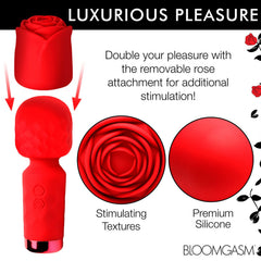 BLOOMGASM - Pleasure Rose Mini Wand Vibrator - Red