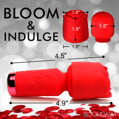 BLOOMGASM - Pleasure Rose Mini Wand Vibrator - Red