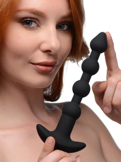 BANG! - 28X Remote Control Vibrating Silicone Anal Beads - Black