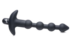 BANG! - 28X Remote Control Vibrating Silicone Anal Beads - Black