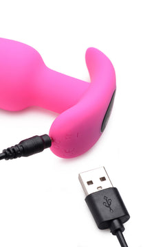 BANG! - Vibrating Butt Plug with Remote Control - Pink