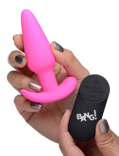BANG! - Vibrating Butt Plug with Remote Control - Pink