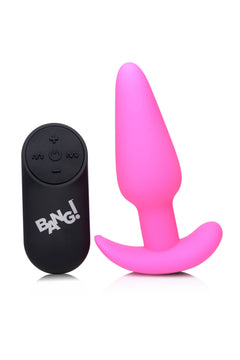 BANG! - Vibrating Butt Plug with Remote Control - Pink