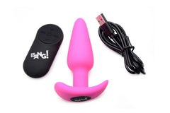 BANG! - Vibrating Butt Plug with Remote Control - Pink