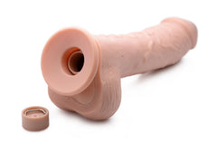 Loadz - Vibrating Squirting Dildo - 8.5 Inch & Light Tone