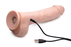 Loadz - Vibrating Squirting Dildo - 8.5 Inch & Light Tone
