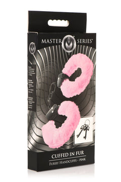 XR Brands - Cuffed in Fur Handcuffs - Pink