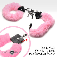 XR Brands - Cuffed in Fur Handcuffs - Pink