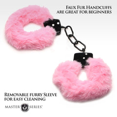 XR Brands - Cuffed in Fur Handcuffs - Pink