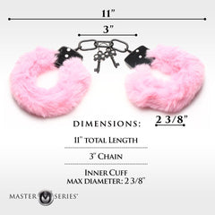 XR Brands - Cuffed in Fur Handcuffs - Pink